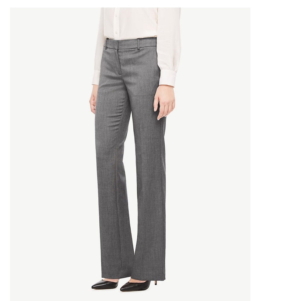 Ann Taylor Suiting Trouser Pant Ann Fit Gray Sharkskin 6P